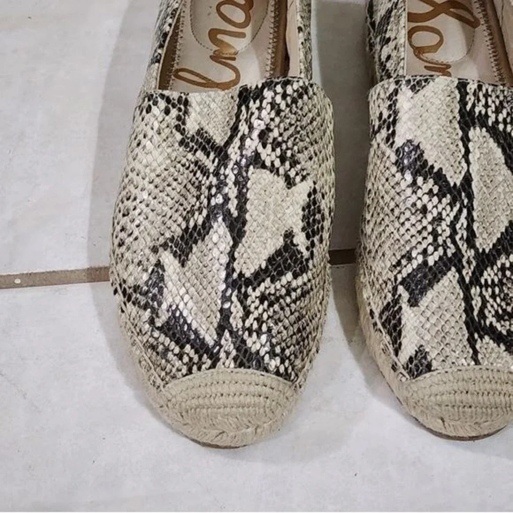 Sam Edelman‎ Espadrille Flats Snakeskin Print Slip On Casual Shoes Size 9